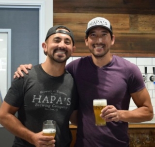 Derek Tam and Brian Edwards of Hapa’s Brewery