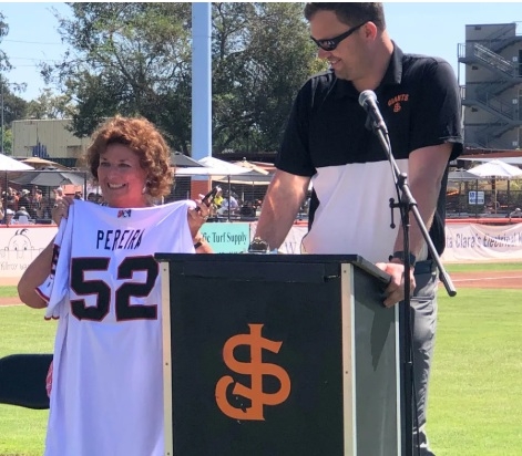 San Jose Giants Patron Saint of Players Linda Pereira